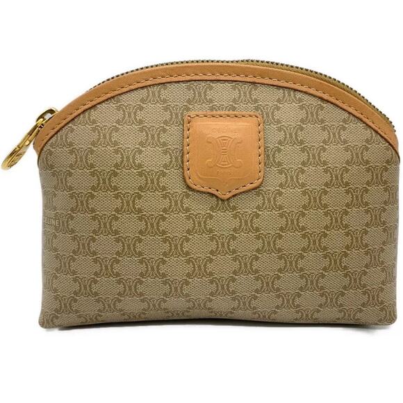 966. Celine Beige Pouch - Picture 1 of 6